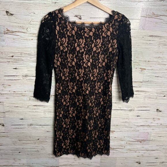Aritzia Babaton Rafael Lace Sheath Mini Dress black size 2 - Picture 1 of 11